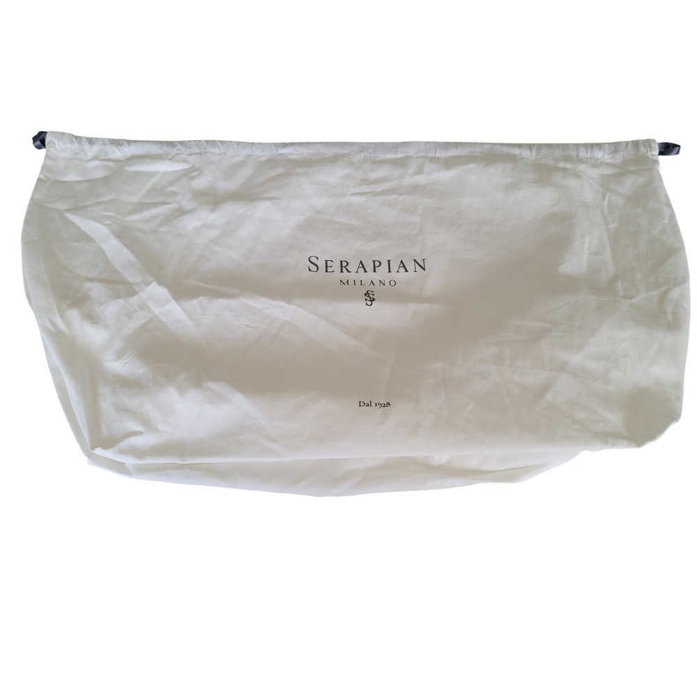 Serapian Milano Large White Cotton Drawstring Dust Bag for Handbags Accessories